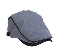 NiceYnn Mens Adjustable Flat Caps Classic 1920s Beret Newsboy Hat Irish Cabbie Driving Ivy Gatsby Scally Hunting Hat Retro Grey Blue