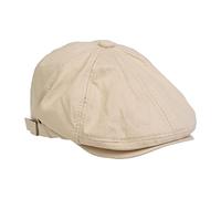 NiceYnn Mens Newsboy Flat Caps, Adjustable 8 Panel Retro Baker Boy Gatsby Hat 1920s Peaky Ivy Cabbie Irish Painter Cap Solid Beige