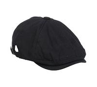 NiceYnn Mens Newsboy Flat Caps, Adjustable 8 Panel Retro Baker Boy Gatsby Hat 1920s Peaky Ivy Cabbie Irish Painter Cap Solid Black