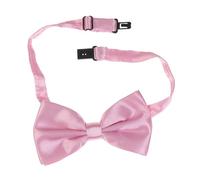 NiceYnn Men's Pre-Tied Satin Bow Tie Solid Colour Classic Tuxedo Bowtie Adjustable Formal Neck Bow Ties for Wedding Party Halloween Thanksgiving Christmas New Year Pink