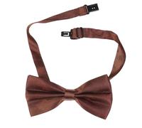 NiceYnn Men's Pre-Tied Satin Bow Tie Solid Colour Classic Tuxedo Bowtie Adjustable Formal Neck Bow Ties for Wedding Party Halloween Thanksgiving Christmas New Year Brown