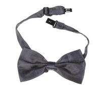 NiceYnn Men's Pre-Tied Satin Bow Tie Solid Colour Classic Tuxedo Bowtie Adjustable Formal Neck Bow Ties for Wedding Party Halloween Thanksgiving Christmas New Year Grey
