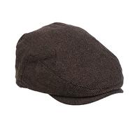 NiceYnn Mens Wool Flat Cap Retro Newsboy Beret Hat, Irish Cabbie Gatsby Cap, Ivy Driving Hats Granddad Duckbill Hat Twill Black Coffee