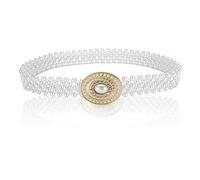 NiceYnn Pearl Elastic Belt Crystal Waistband, Bling Rhinestone Waist Chain Wedding Sash Bridal Belt Body Chain for Women Girl Bridesmaid Dress Evening Gown