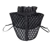 NiceYnn Ruffle Floral Lace Stand Collar for Women Girls, Lace Hollow Out Elegant Women Half Shirt Blouse Top Detachable Fake Collar