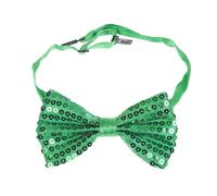 NiceYnn Sequin Dickie Bow Ties for Women Men/Big Boys Girls, Pre-tied Adjustable Shiny Bow Tie Tuxedo Bowties for Wedding Halloween Thanksgiving Christmas New Year Green