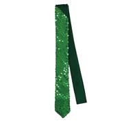 NiceYnn Skinny Sequin Ties for Men, 2" Formal Weddings Tie, Glitter Sparkly Unisex Necktie Self Tied for Dance Halloween Cosplay Party Magic Show Stage Costume Choirs Groups Green