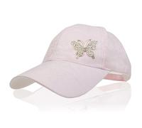 NiceYnn Women Print Flower Rhinestone Butterfly Baseball Hat, Charm Girls Sun Hat,Pre-Curved Bill Snapback Cap Casual Outdoor Sports Golf Visor, Adjustable One Size