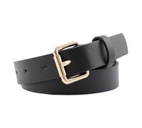 NiceYnn Women’s Skinny PU Snake Belt Retro Leather Punk Rock Leopard Belts for Jeans Dress Pants with Gold Square Pin Buckle Halloween Costume Black