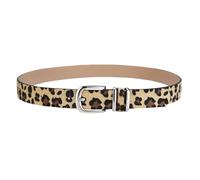 NiceYnn Women's Skinny Leather Snake Belts for Jeans Dresses Fashion Retro Vintage Alloy Silver Pin Buckle Ladies Leopard Thin Casual Waist Belt Brown