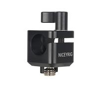 NICEYRIG 15mm Rod Holder,15mm Single Rod Clamp to Cold Shoe Compatible with 3/8" Locating Threaded Screw for EVF Mount Follow Focus Microphone - 494