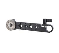 NICEYRIG EVF Extension Bracket,Rosette Extension Arm with Rod clamp,Ar-ri Rosette Mount(M6) with 15mm Single Rod Clamp Quick Release Monitor Mount for EVF/Monitor/Camera Accessories