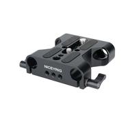 NICEYRIG Multipurpose Camera Base Plate with 15mm Rod Rail Clamp,Universal Camera LWS Baseplate Base Plate with Dual 15mm Rod Clamp for DSLR Rig Support System