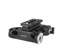 NICEYRIG Riser Baseplate with ARRI Rosette Mount & 15mm Rod Clamp for Canon C100/C300/C500 Sony FS7/FS5/FX9 Red DSMC2 Kinefinity Cinema Camera - 402