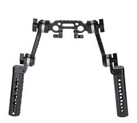 NICEYRIG Rosette Handle Grip Kit with Extension Arm ARRI Standard Rosette Mount Adapter 15mm Rod Clamp for Run N Gun Shooting Support