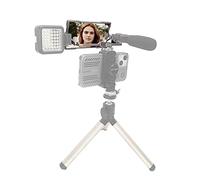 NICEYRIG Universal Smartphone Flip Screen Mirror Foldable Vlogging Live Streaming Selfie Mirror Compatible with Most Smartphone Phones,phone clips,DSLR and microslr cameras-556