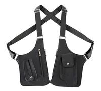 NICEYST Double Shoulder Armpit Bag for Men Tactical Anti-Theft Underarm Holster Wallet Adjustable Hidden Strap Crossbody, Black, L