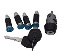 Nicfaky 1 set Ignition Switch 4 Door Lock Barrel 2 Keys 701837205 for T4 IV 1990-2003 Transporter Double Barn Doors