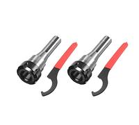 Nicfaky 2PC 6.3 Inch R8-ER32 7/16 Collet Chuck Holder CNC Milling Lathe R8 Spindle Tool