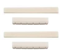 Nicfaky 2X Classical Guitar Bone Slotted Saddle Nut Set