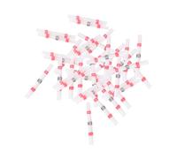 Nicfaky 50Pcs Solder Seal Wire, Heat Shrink Butt Connector Waterproof Insulated Electrical Butt Terminals For Automotive, 22-18 Awg, Red