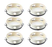 Nicfaky 6 Pcs 6 inch Musical Tambourine Tamborine Drum Round Percussion Gift for KTV