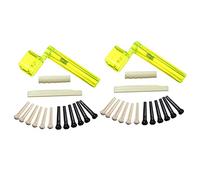 Nicfaky 6 String Acoustic Guitar Nut Saddle Part + 4X String Winder +24X Bridge Pins Kit