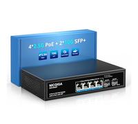NICGIGA 4 Port 2.5G PoE Switch Unmanaged with 4 x 2.5Gb Base-T PoE+@78W + 2 x 10G SFP Uplink, 2.5Gbe IEEE802.3af/at Power Over Ethernet Switch, Support WiFi6 AP, NAS, 4K PoE Camera NVR.