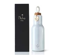 Nicha milieu® Premium Stainless Steel Ultimate Insulated Water Bottle & Thermos 570ml (Keshi Pearl)
