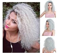 NICHANGHUA African Halloween Cosplay Small Curly Long Wig,23" / A (Color : A)