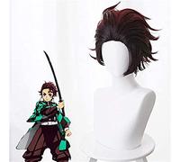 NICHANGHUA Anime Blade Of Cosplay Costumes Tanjirou Kamado Cosplay Costume Halloween Comic Slayer Kimetsu no Yaiba Cosplay Wigs One Size Only Wig