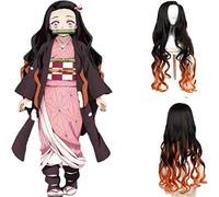 NICHANGHUA Hair the of toy Cosplay Wig Mixed Orange with Full Machine Synthetic Halloween Party Daily Use(Wig + Wig Net)