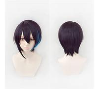 NICHANGHUA Long Black Gardient Red for VTuber Hoive Vox Akuma Cosplay Wig Hair Synthetic Hair Heat Resistant Unisex Adult Free Wig Cap (Color : Mayuzumi Kai)