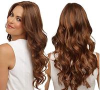NICHANGHUA Long Curly Wig for Women Natural Brown Fashion Wig Full, Big Wavy,Synthetic Heat Resistant Fashion Glamour rpiece for Cosplay Fancy Dress Halloween Carnival Party A/A (Color : A)