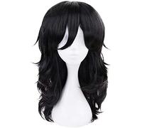 NICHANGHUA Mid-Length Black Cosplay Wig with Free Wig Cap Full Anime Loose Curly Synthetic Anime for Aizawa Shouta?- (Color : 1161)
