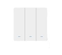 NICHANGHUA Smart Switch WiFi Push Button Wall Light Switches EU AC 90v 250v No Neutral Compatible With Tuya Wireless Control Compatible With Alexa Compatible With Google Home(3-gang,With neutral 90-25