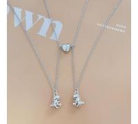 Niche alloy dinosaur pendant love magnetic buckle attraction couple necklace for men and women