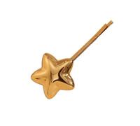 Niche Design Fashion Waterproof Stainless Steel Hair Accesssories Three-Dimensional Five-Pointed Star Glossy Hairpin