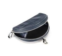 Niche leather women bag change bag purse small and exquisite coin bag mini wallet certificate storage bag, dark blue, Simple