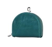 Niche leather women bag change bag purse small and exquisite coin bag mini wallet certificate storage bag, Light blue, Simple