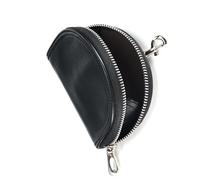Niche leather women bag change bag purse small and exquisite coin bag mini wallet certificate storage bag, black, Simple