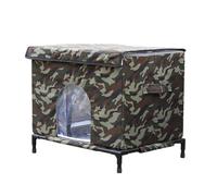 Niche Pour Chat Extérieur - Abri De Jardin | 19.69 Pouces Base Surélevée | Tente Isolée En Tissu Oxford Avec Fenêtre, Thermique Étanche Pour Hiver, Balcon Et Patio