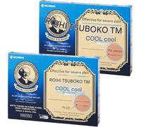 Nichi-ban Roi-hi Tsu-boko Cool Patches 156pcs x 2pack - Large 2.8cm Circular Design for Shoulders, Lower Back, Knee, or Any Muscle - Cooling Sensation - Japanese Patch