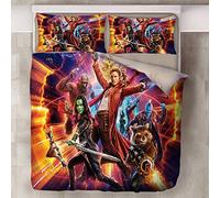 NICHIYO Groot Bed Linen Set - Duvet Cover and Pillowcase, Microfibre, 3D Digital Print, Three-Piece Bed Linen (Duvet Cover + Pillowcases) (6, Single 135 x 200 cm)