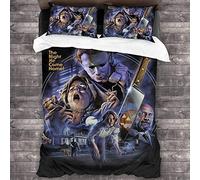 NICHIYO Halloween: The Curse of Michael Myers Bedding Set - Duvet Cover and Pillowcase, Microfiber, 3D Digital Print Three-Piece Bedding (15,Doubie 200 * 200cm+50 * 75cm)