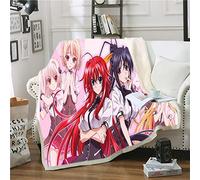 NICHIYO High School DxD Bed Blankets, Cartoon Anime Fleece Blankets for Adults Children, 100% Microfibre, for Bed Couch and Sofa (5.130 cm × 150 cm)