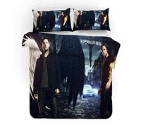 NICHIYO Supernatural Season Bed Linen Set, Duvet Cover and Pillowcase, Microfibre, 3D Digital Print Three-Piece Bedding (Duvet Cover + Pillowcases) (10, King 240 x 220 cm)