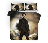 NICHIYO Supernatural Season Bed Linen Set, Duvet Cover and Pillowcase, Microfibre, 3D Digital Print Three-Piece Bedding (Duvet Cover + Pillowcases) (2, Double 200 x 200 cm)