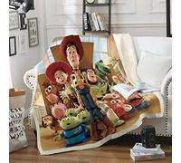 NICHIYO Toy Story Bed Blankets, Cartoon Anime Fleece Blankets for Adults Children, 100% Microfibre, for Bed Couch and Sofa (8.100 cm x 140 cm)
