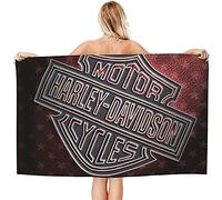 NICHIYOBI Ha-rley D-avi-dson Beach Towels, 3D Digital Print Bath Towels, Fashionable Appearance, Travel Towel, Soft and Fade-Resistant (3.80 cm x 135 cm)